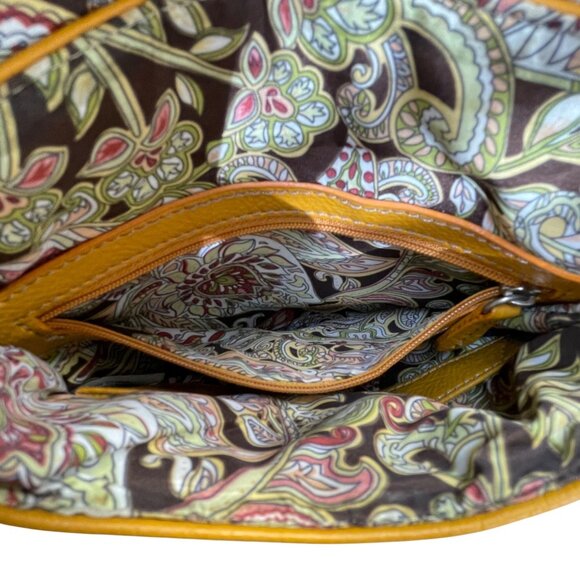 Tignanello Women’s Yellow Leather With Front Zip Pocket Crossbody Bag - Picture 9 of 13